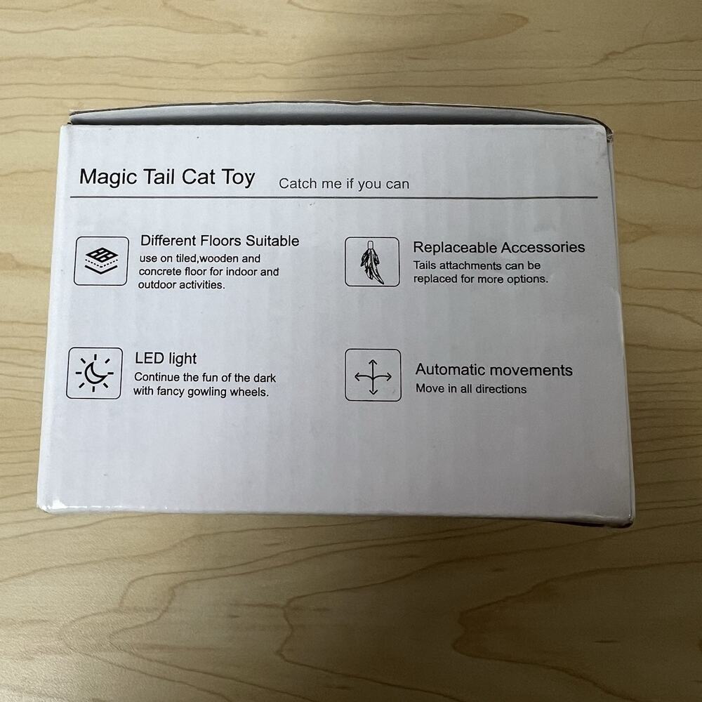 Magic Tail Cat Toy Catch Me If You Can LED Light New Kitty Interactive - Picture 3 of 8